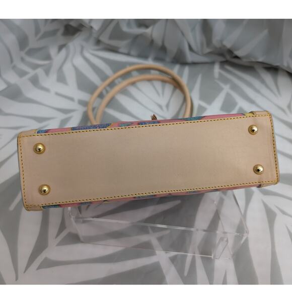 Dooney & Bourke Vintage Y2K Crayon Heart Mini Tassel Tote Satchel Italy - Picture 5 of 16